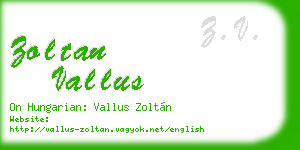 zoltan vallus business card